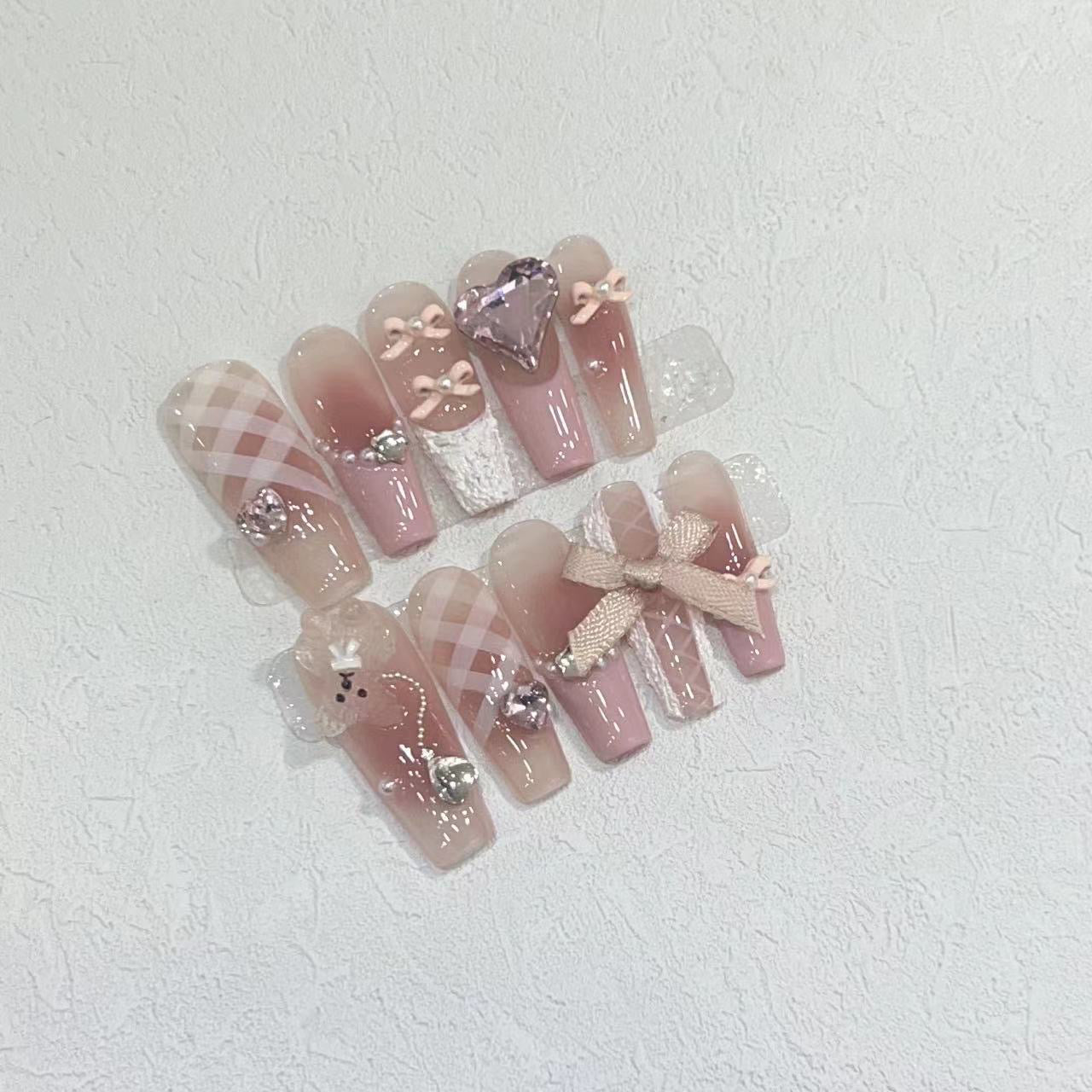 Fuchsia Cute Nail Stickers