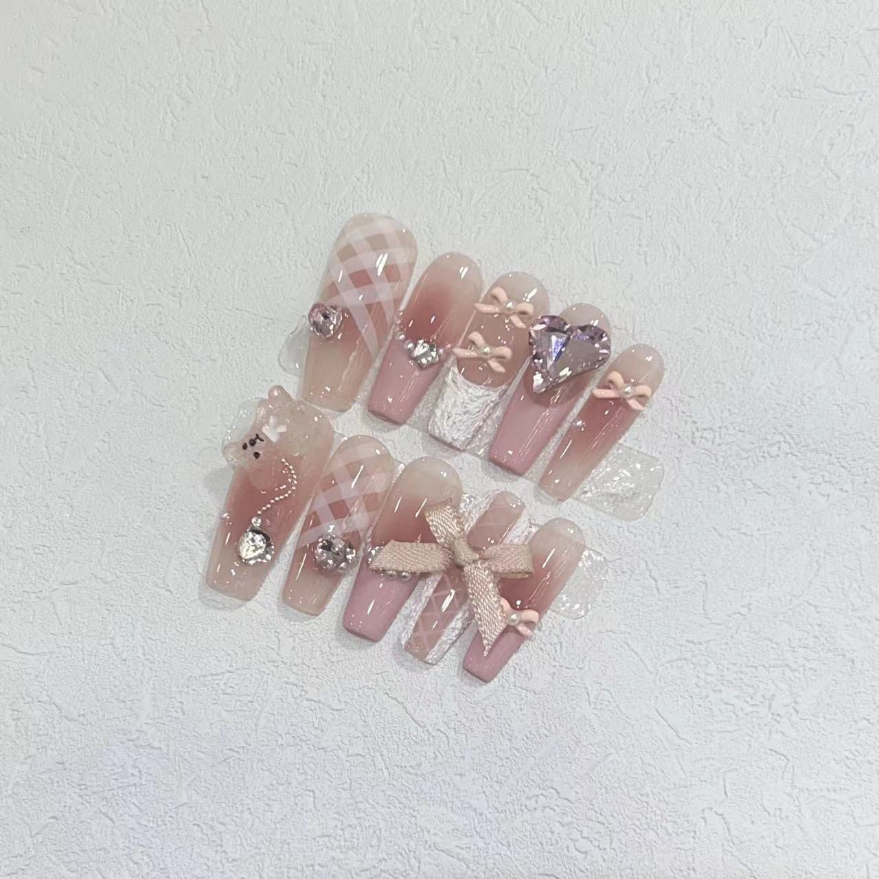 Fuchsia Cute Nail Stickers